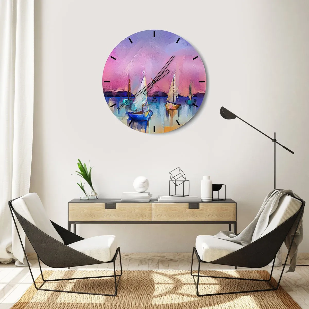 Vægur, Uret - Retning: brede farvande - 40x40 cm