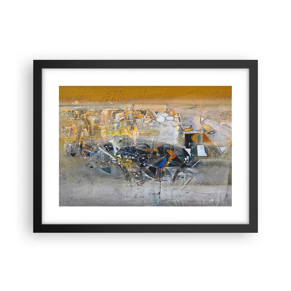 Plakat i sort ramme - Alt vil falde på plads - 40x30 cm