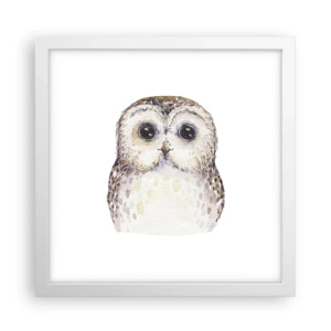 Plakat i hvid ramme - Se mig i øjnene - 30x30 cm