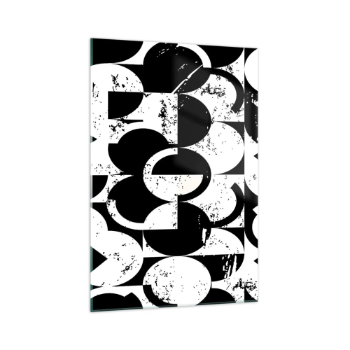 Billede på glas - Hvid er hvid og sort er sort - 70x100 cm