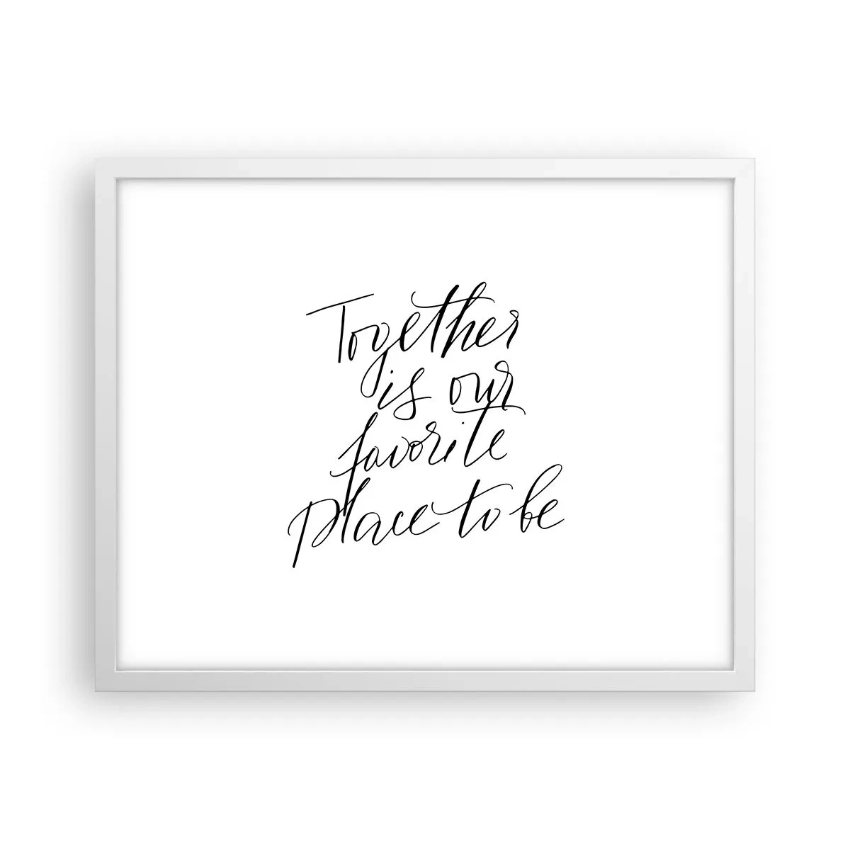 Plakat i hvid ramme - Føler du det også? - 50x40 cm