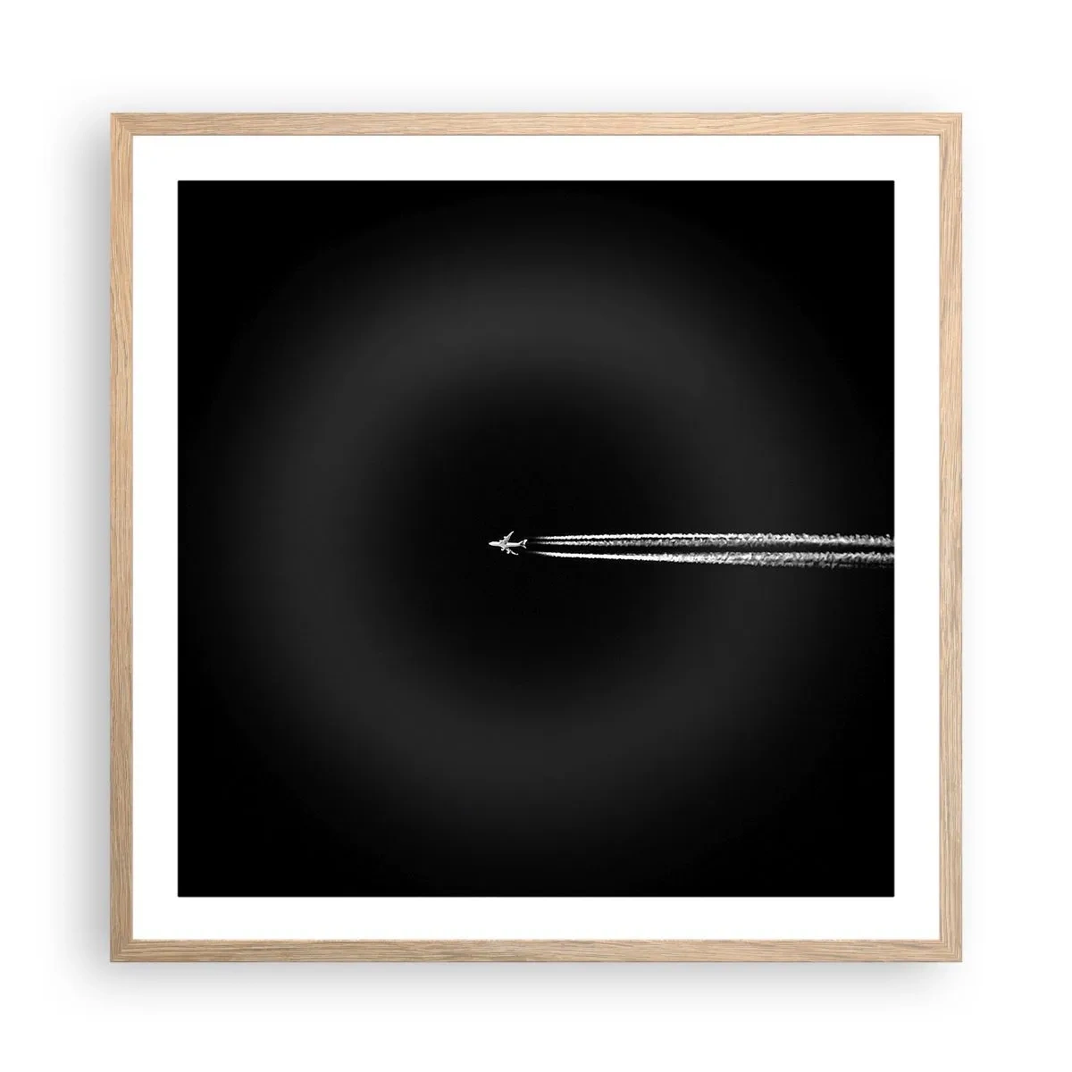 Plakat i ramme af lyst egetræ - Ind i en anden dimension - 60x60 cm