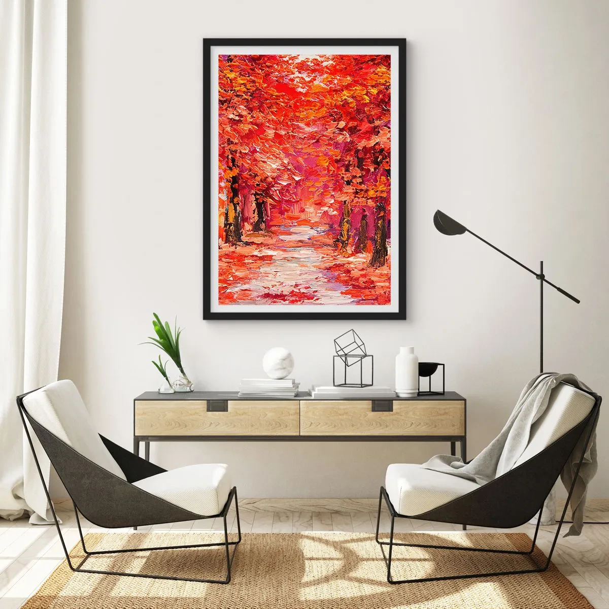 Plakat i sort ramme - Efterårets indtryk - 40x50 cm