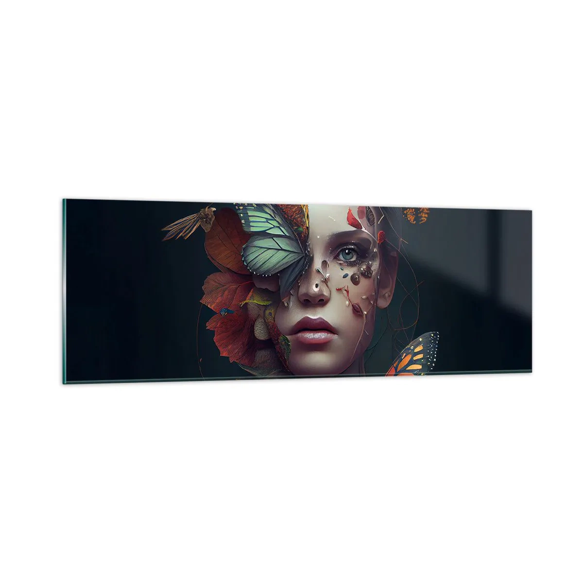 Billede på glas - En vidunderlig metamorfose - 90x30 cm