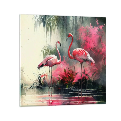 Billede på glas - En lektion i naturlig charme - 30x30 cm