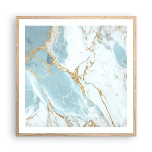 Plakat i ramme af lyst egetræ - Rigdom af sten - 60x60 cm
