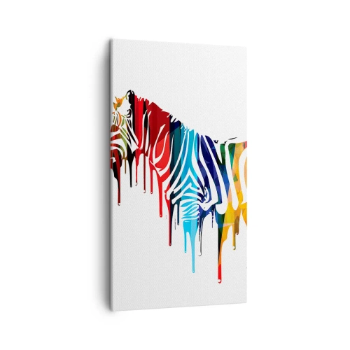 Lærredstryk - Billede på lærred - Ikke kun sort og hvidt - 45x80 cm