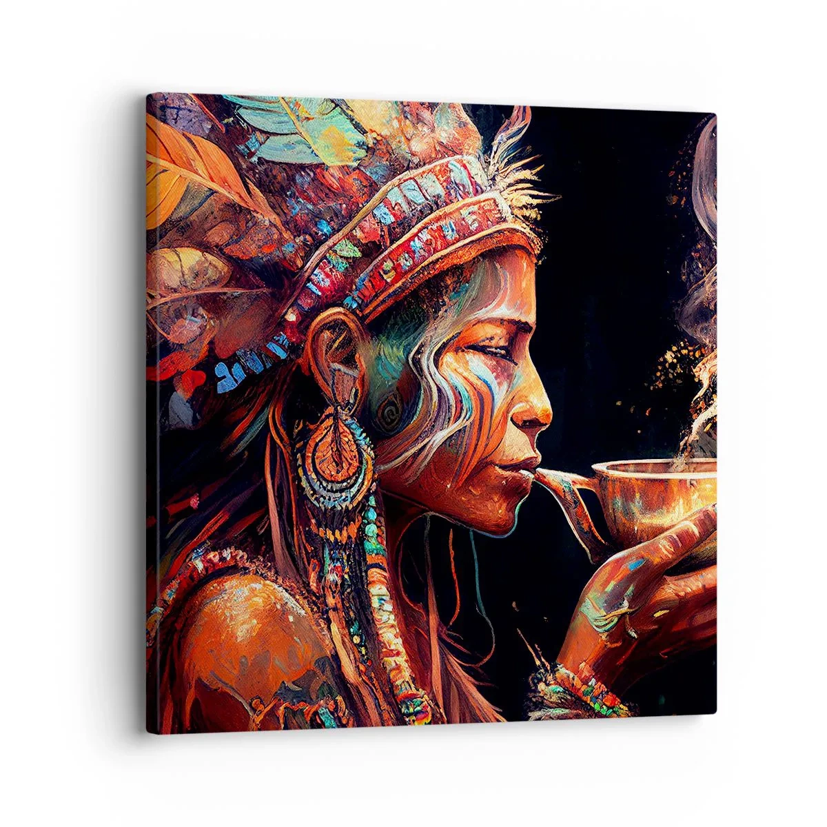 Lærredstryk - Billede på lærred - Et magisk ritual - 30x30 cm