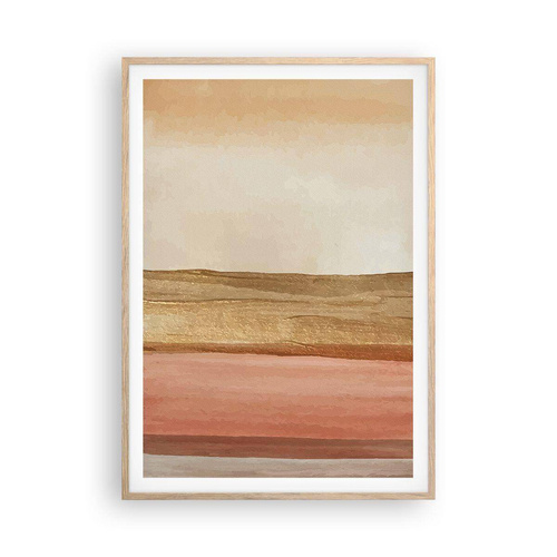 Plakat i ramme af lyst egetræ - Lodret sammensætning - 70x100 cm