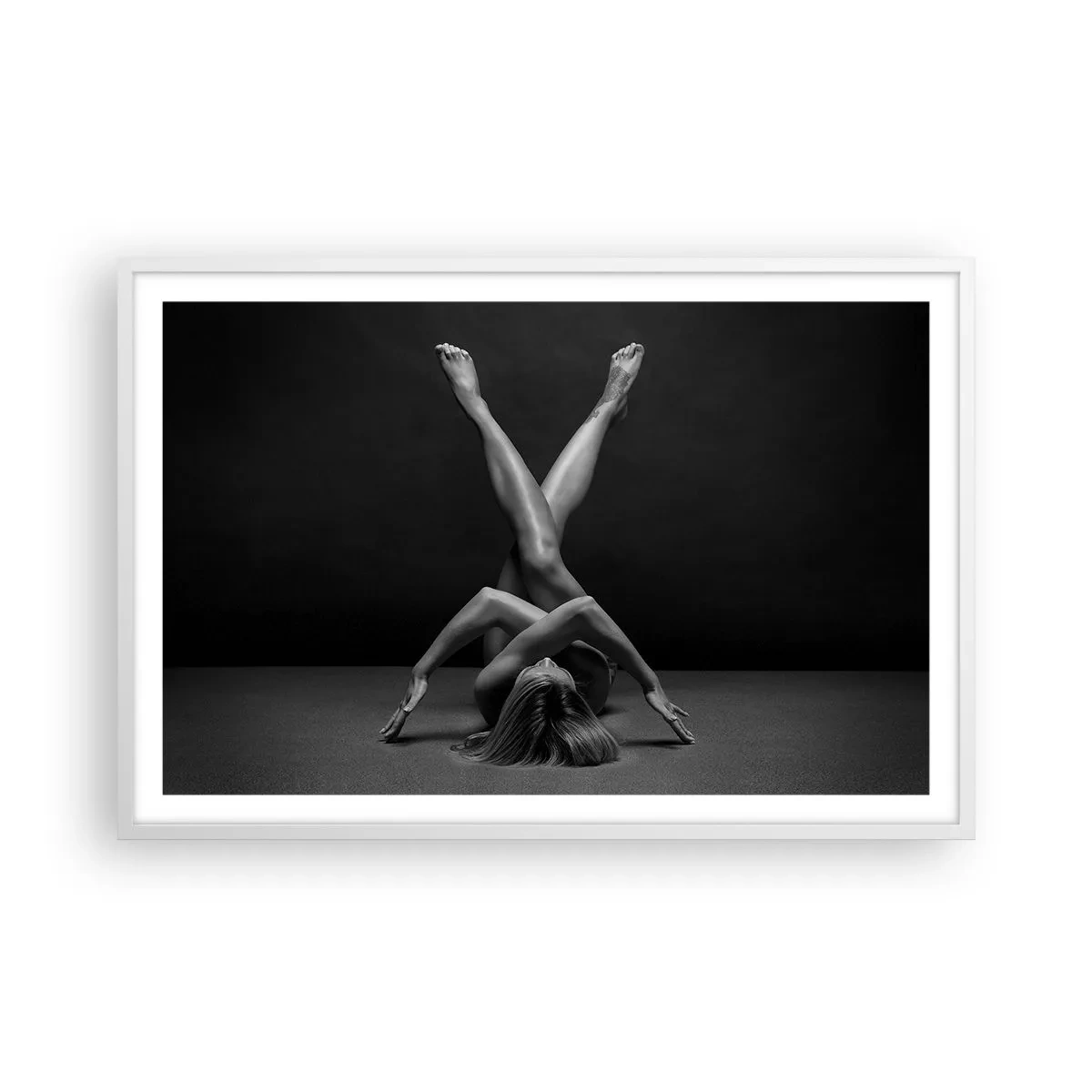 Plakat i hvid ramme - Nøgenhedens geometri - 91x61 cm