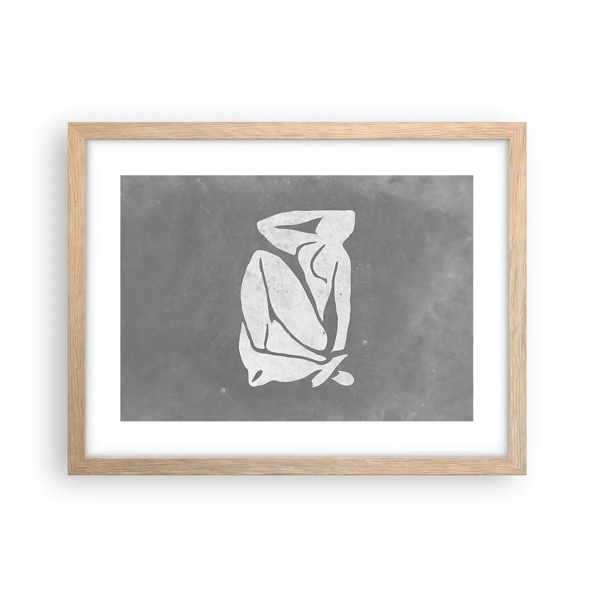 Plakat i ramme af lyst egetræ - I drømmerier - 40x30 cm