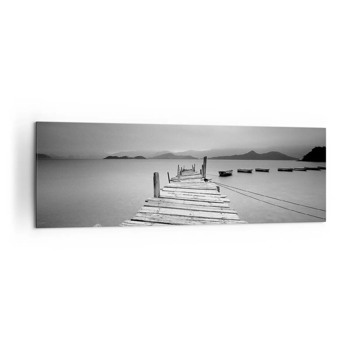 Lærredstryk - Billede på lærred - Ud over bjergene, hinsides havene - 160x50 cm