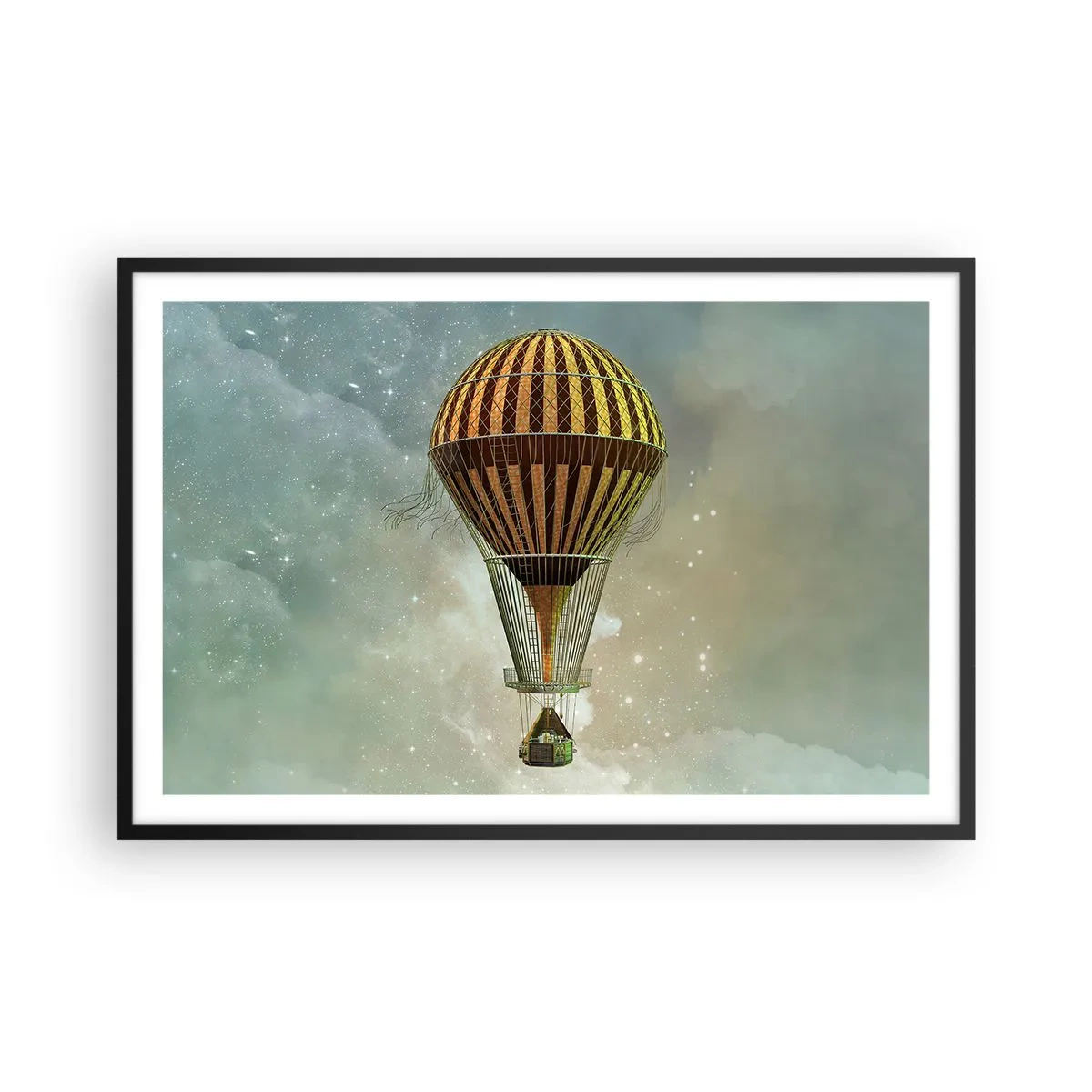 Plakat i sort ramme - Banebrydende flyvninger - 91x61 cm