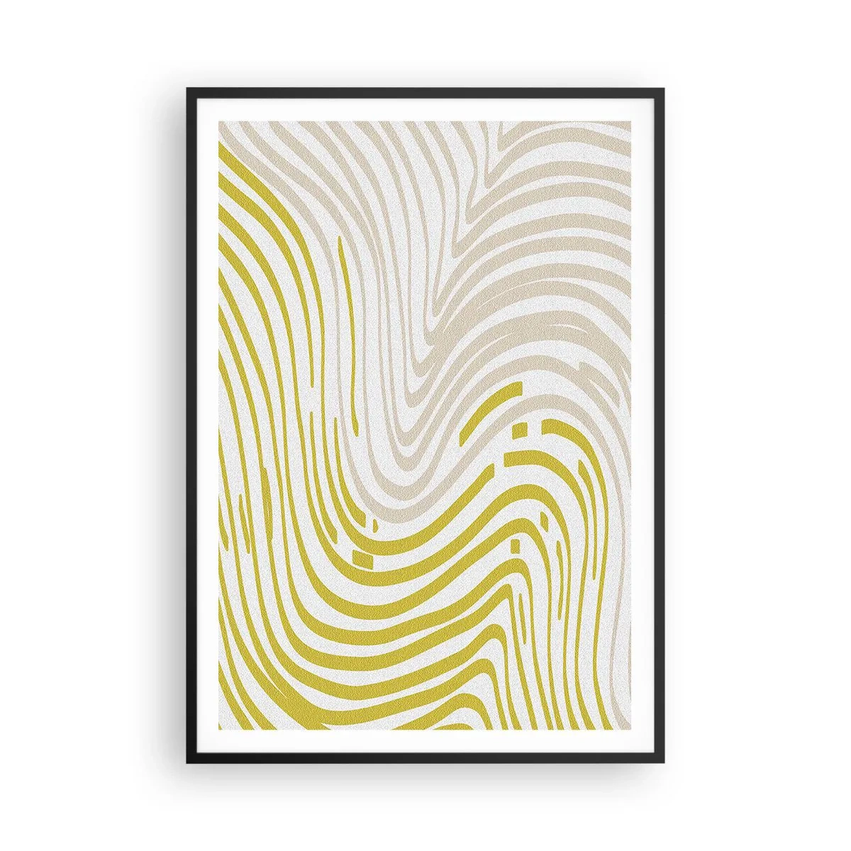 Plakat i sort ramme - Komposition med et blidt sving - 70x100 cm