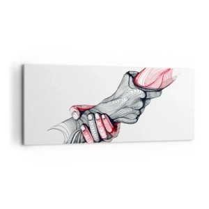 Lærredstryk - Billede på lærred - Du er i gode hænder - 100x40 cm