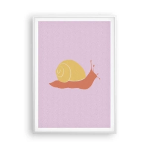 Plakat i hvid ramme - Der er ingen hastværk - 70x100 cm