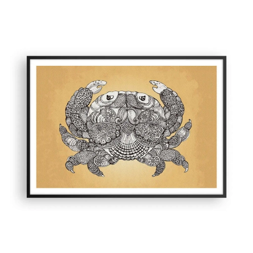 Plakat i sort ramme - Fortællinger om hr. krabbe - 100x70 cm