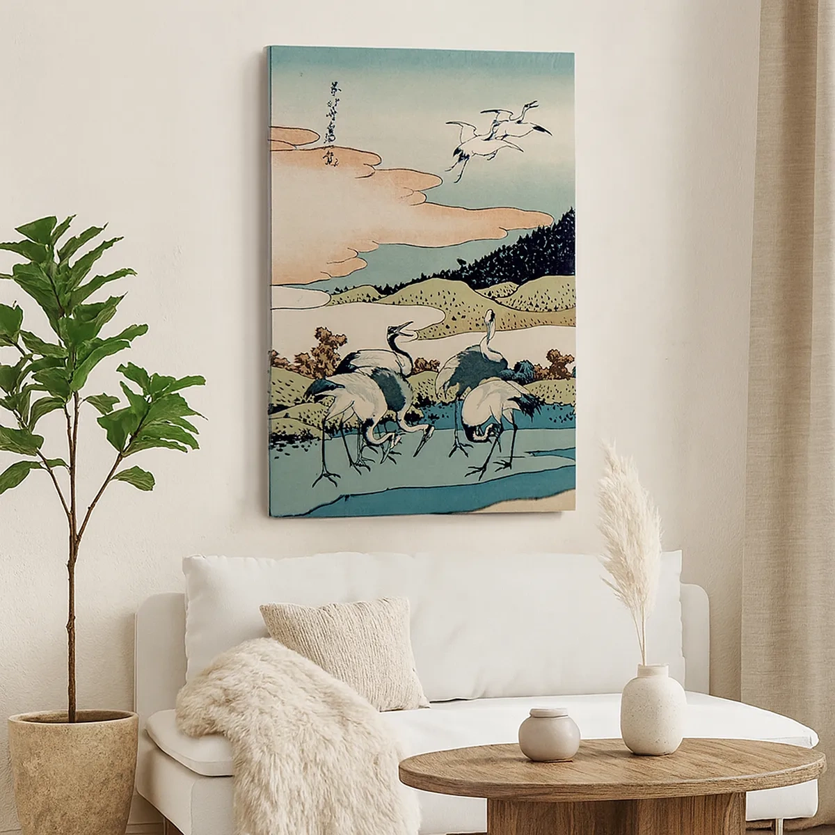 Lærredstryk - Billede på lærred - I japansk ånd - 50x70 cm