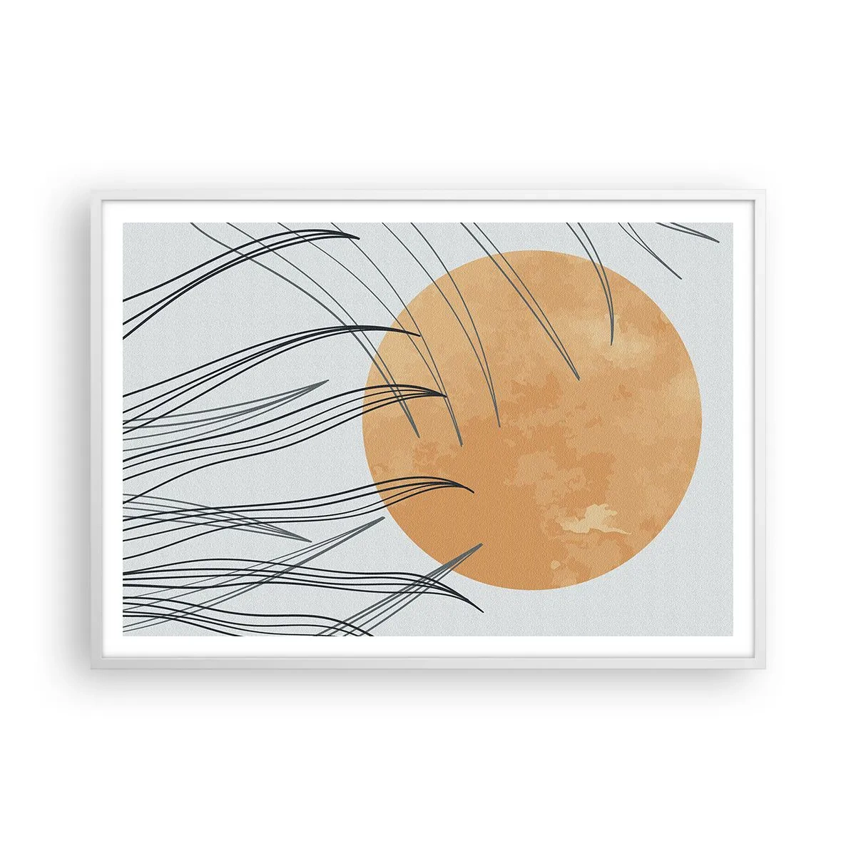 Plakat i hvid ramme - Altid mod solen - 100x70 cm