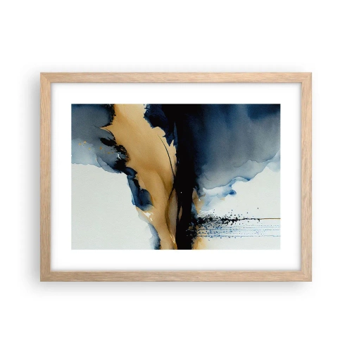Plakat i ramme af lyst egetræ - Bag sløret - 40x30 cm