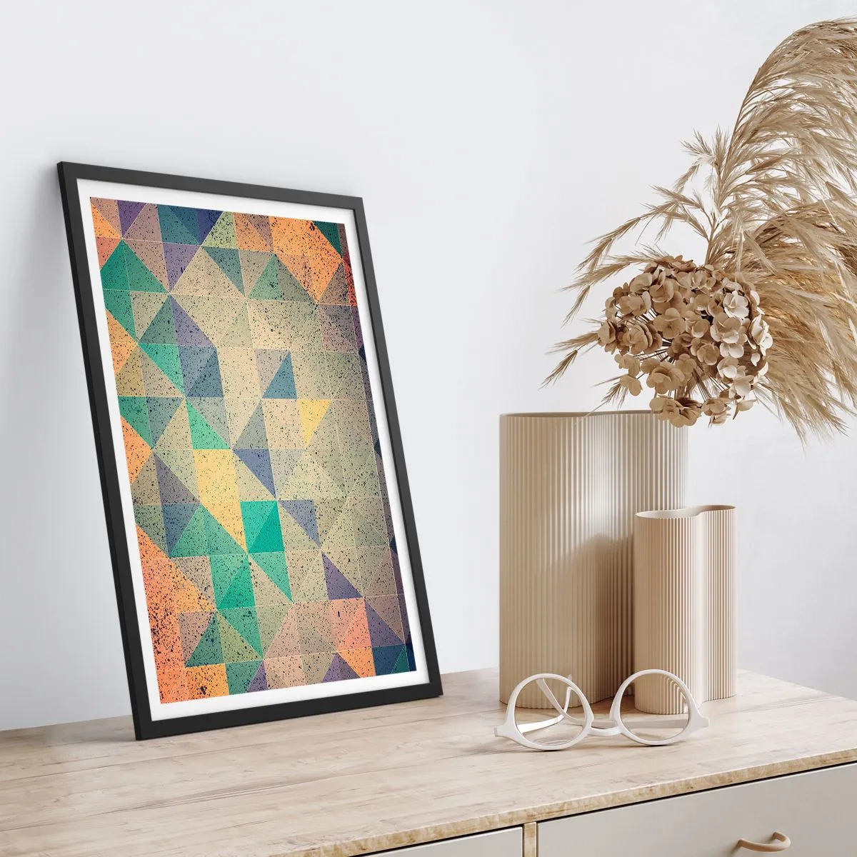 Plakat i sort ramme - Republikken trekanter - 40x50 cm