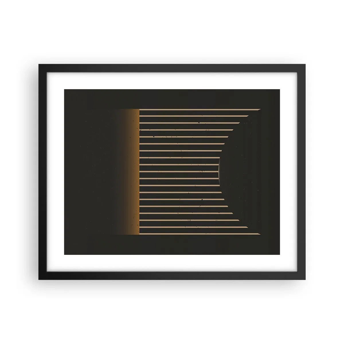 Plakat i sort ramme - Udforsk mørket - 50x40 cm