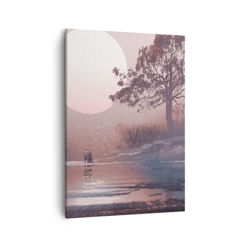 Lærredstryk - Billede på lærred - Natlige mærkværdigheder - 50x70 cm