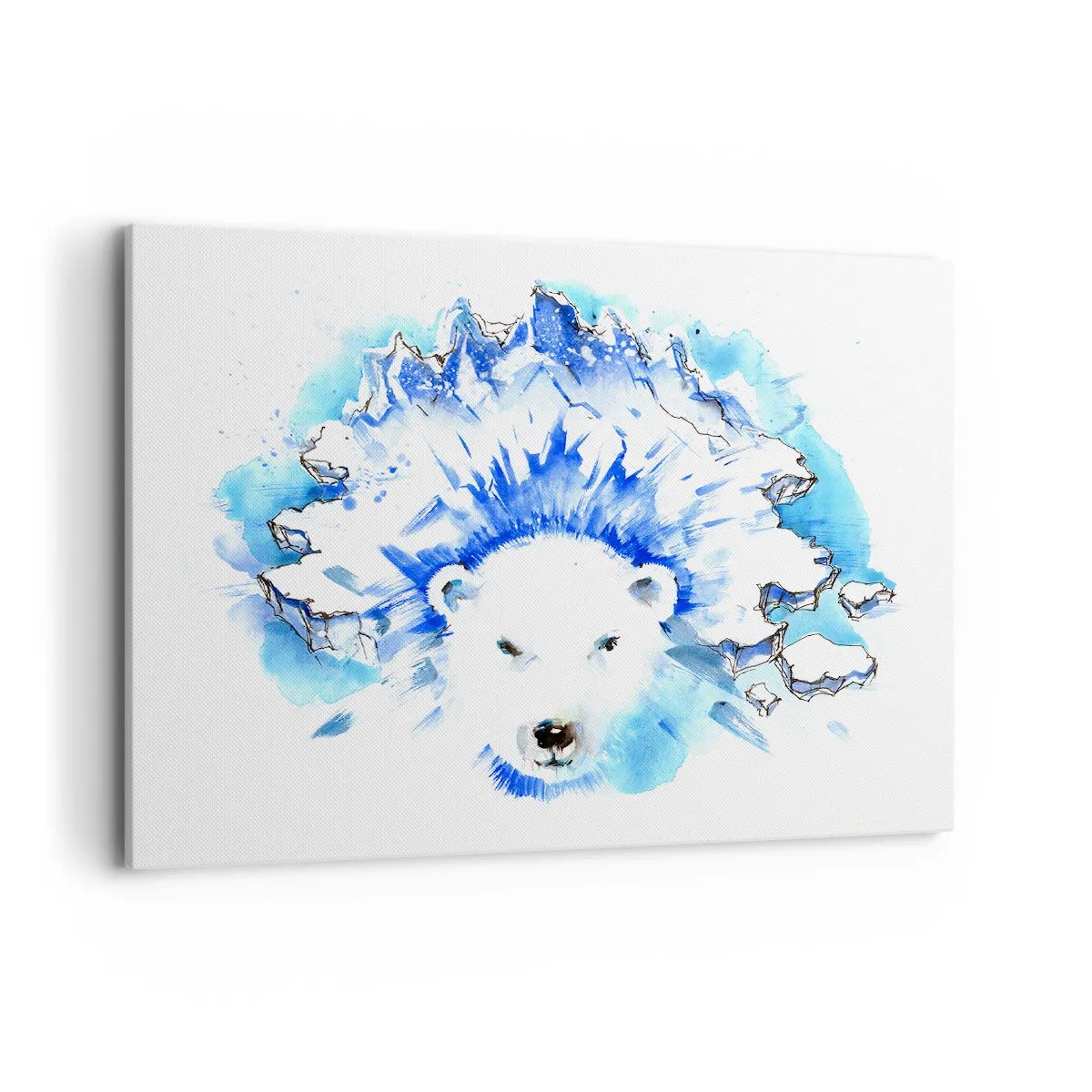 Lærredstryk - Billede på lærred - Kongen af Arktis i en iskrone - 100x70 cm