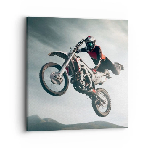 Lærredstryk - Billede på lærred - Ingen sjov uden risiko - 40x40 cm