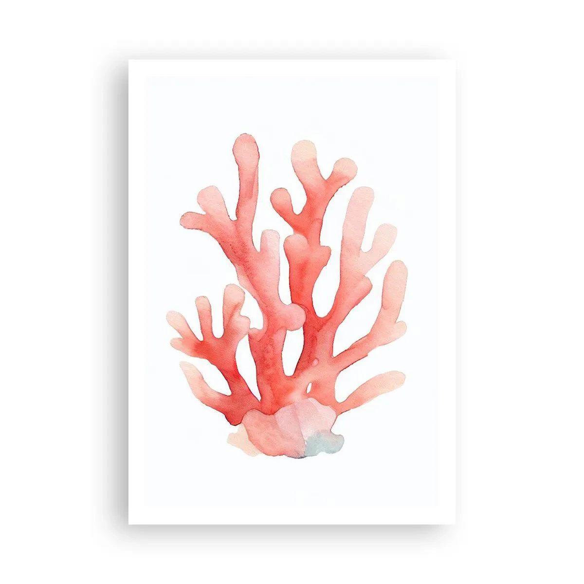 Plakat - Farven koral - 70x100 cm