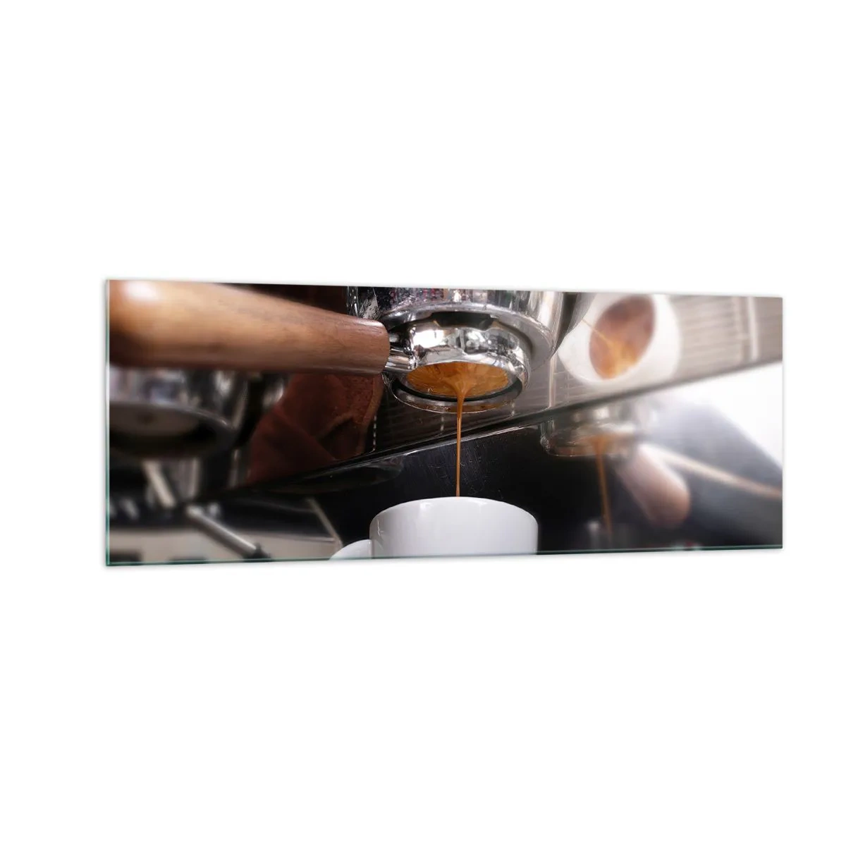 Billede på glas - Et godt øjeblik på dagen - 140x50 cm