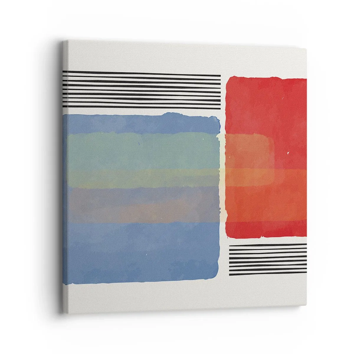 Lærredstryk - Billede på lærred - Geometriens ånd og bogstav - 30x30 cm