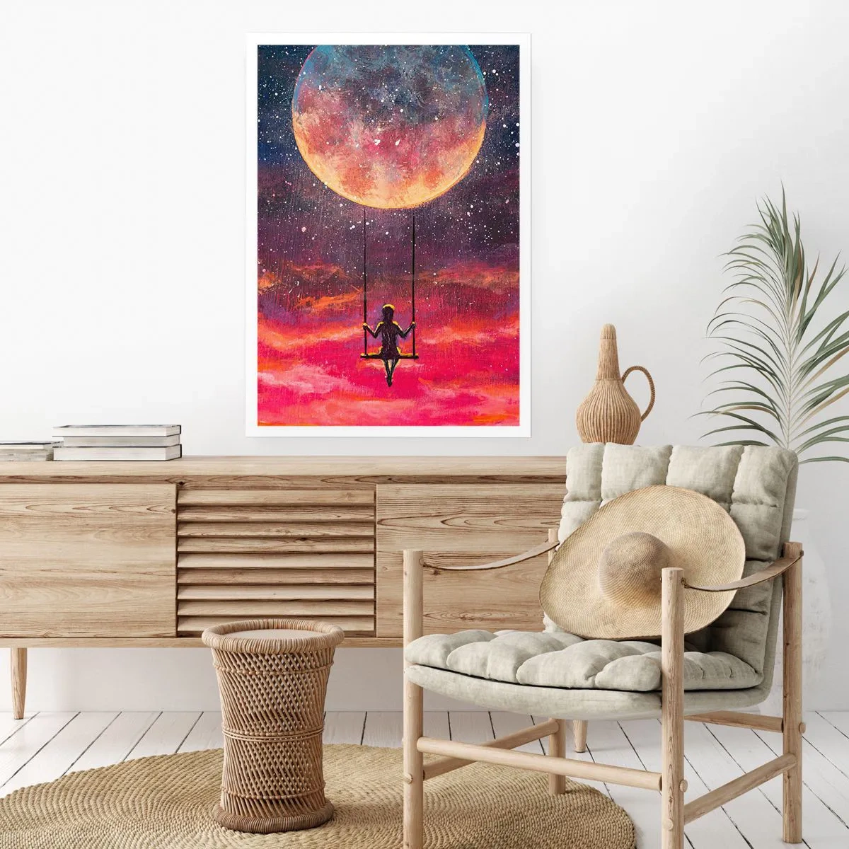 Plakat - Glæd dig i skyerne - 50x70 cm