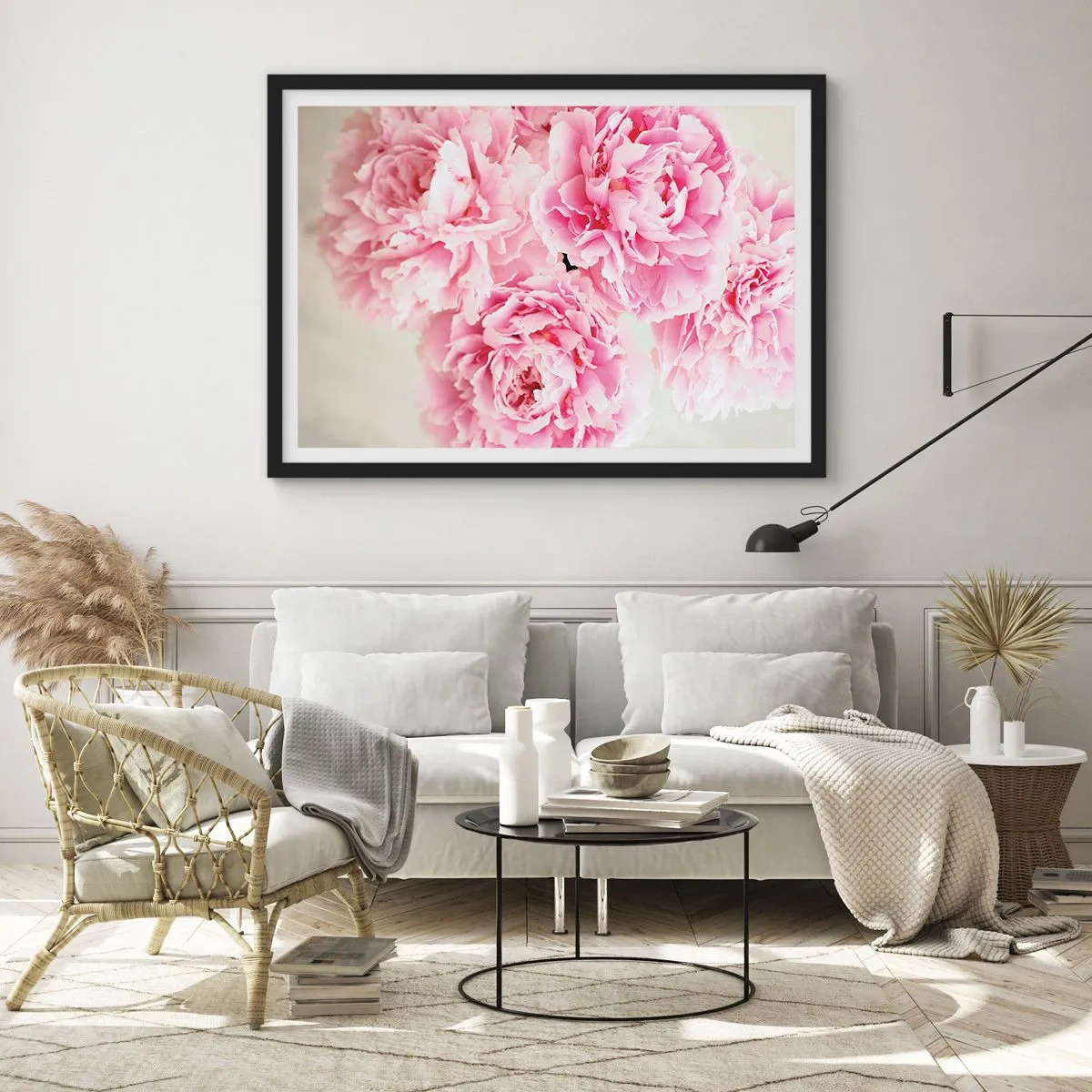 Plakat i sort ramme - I lyserød glamour - 50x40 cm