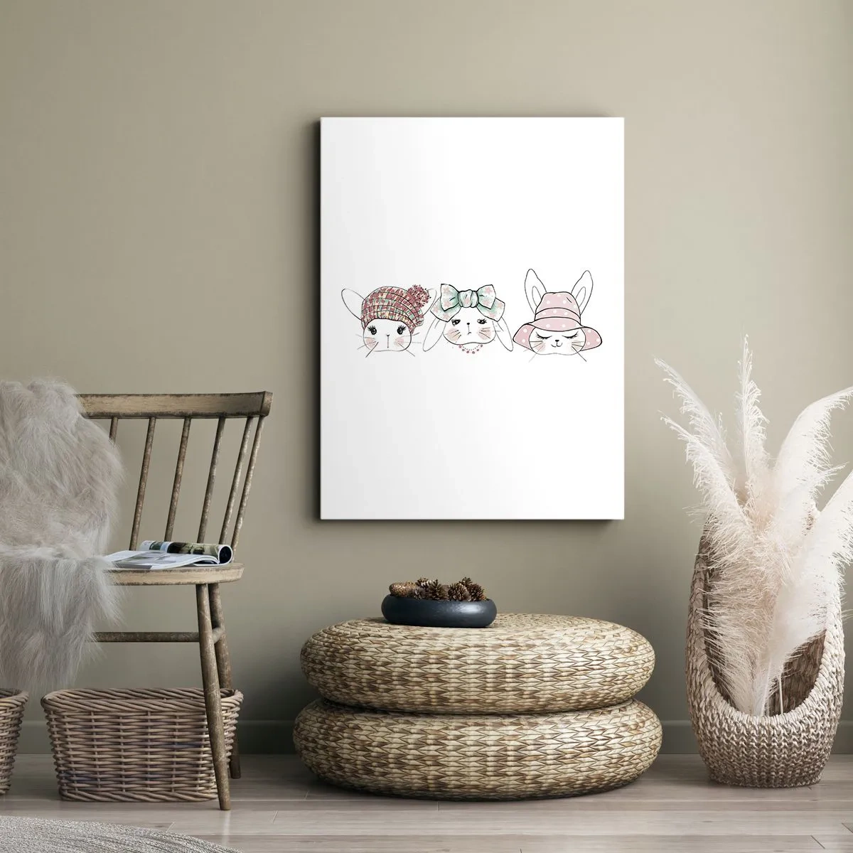 Lærredstryk - Billede på lærred - Eftertænksom, trist, glad - 80x120 cm