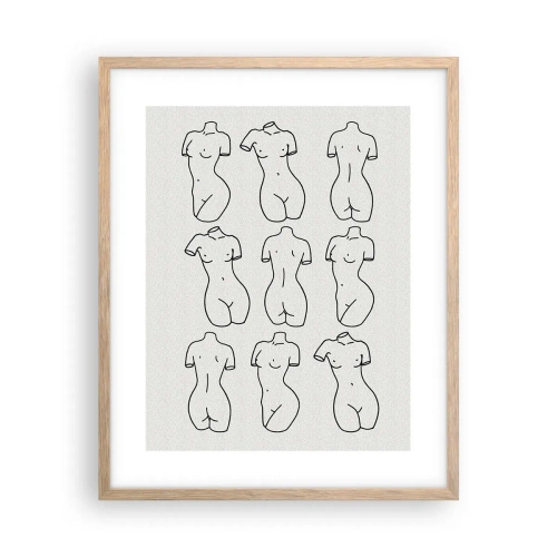 Plakat i ramme af lyst egetræ - Kun Venus - 40x50 cm