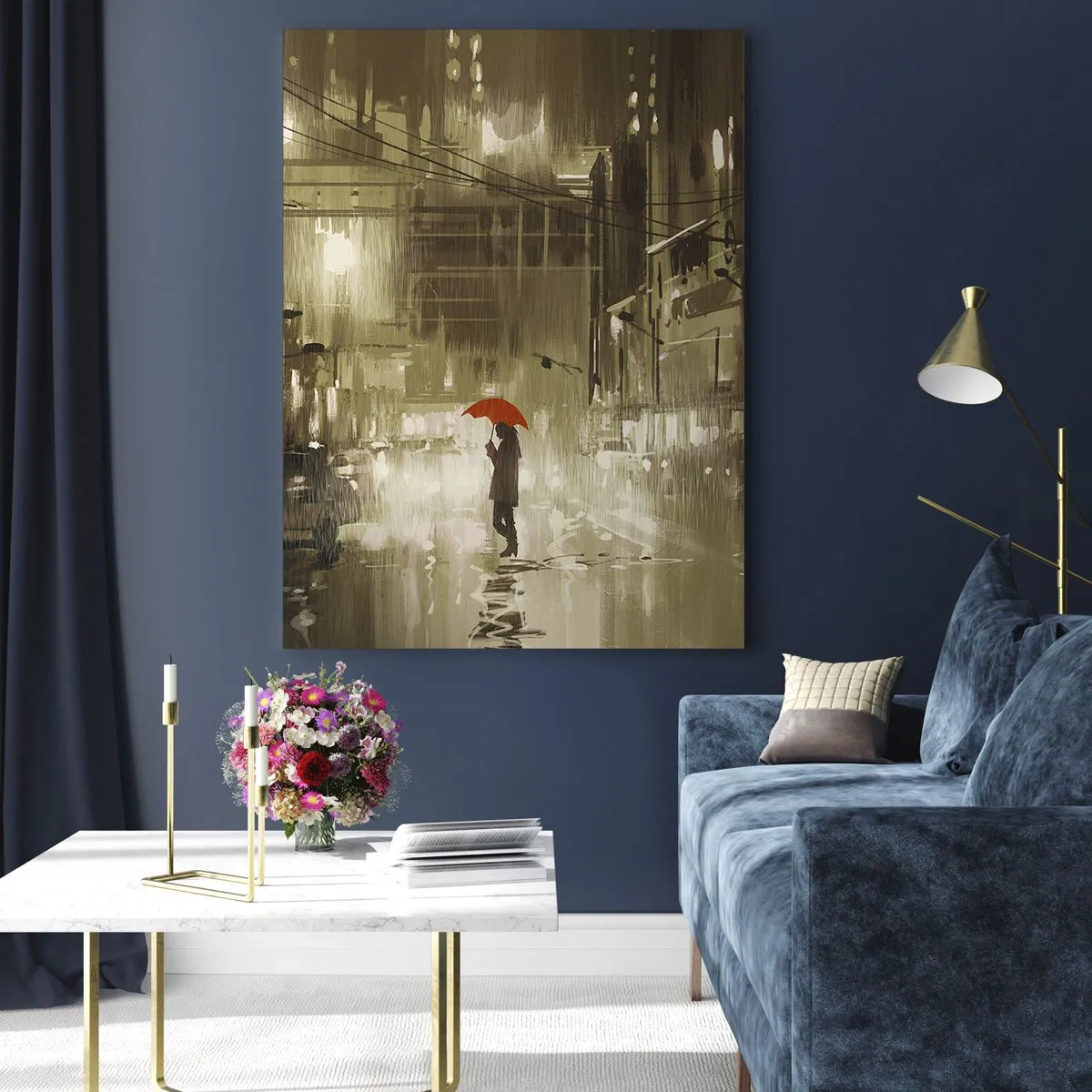 Billede på glas - Alene, men ikke ensom - 50x70 cm
