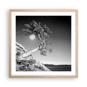 Plakat i ramme af lyst egetræ - Den sejrrige kriger - 50x50 cm