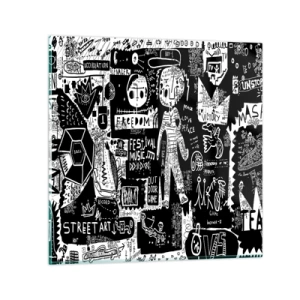 Billede på glas - Den åndelige ungdom med lov og glæde - 30x30 cm