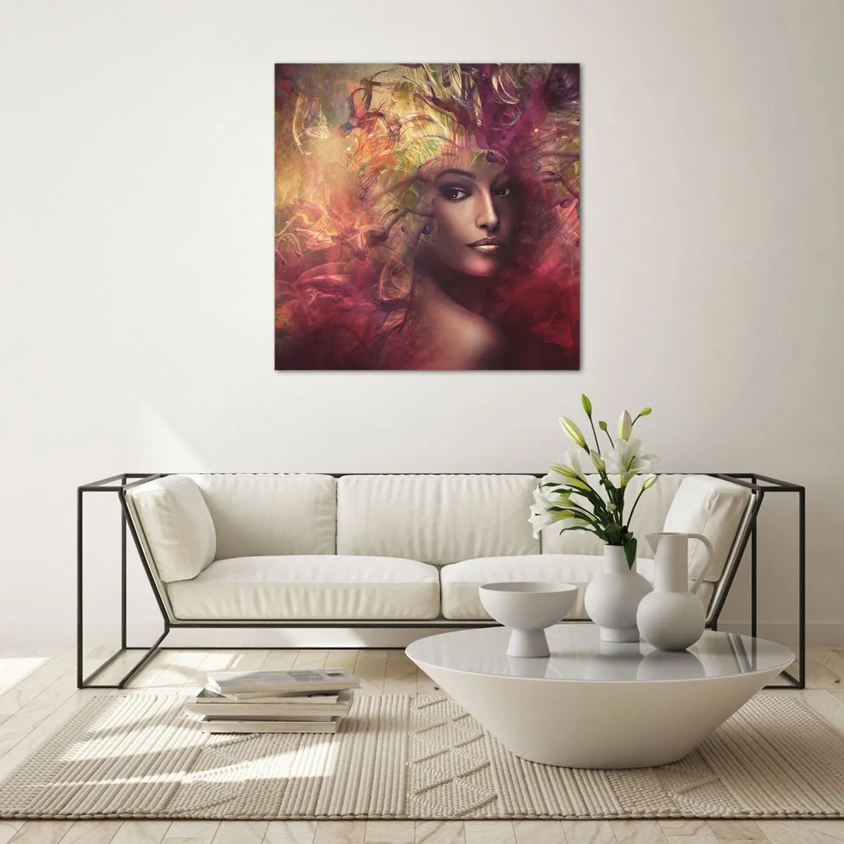 Billede på glas - Her er jeg! - 70x70 cm