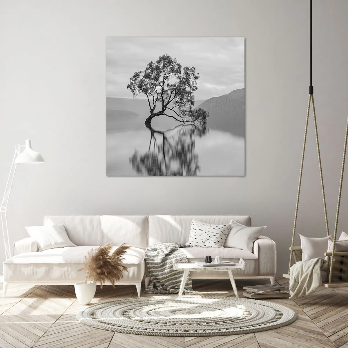 Lærredstryk - Billede på lærred - Der findes et land - 40x40 cm