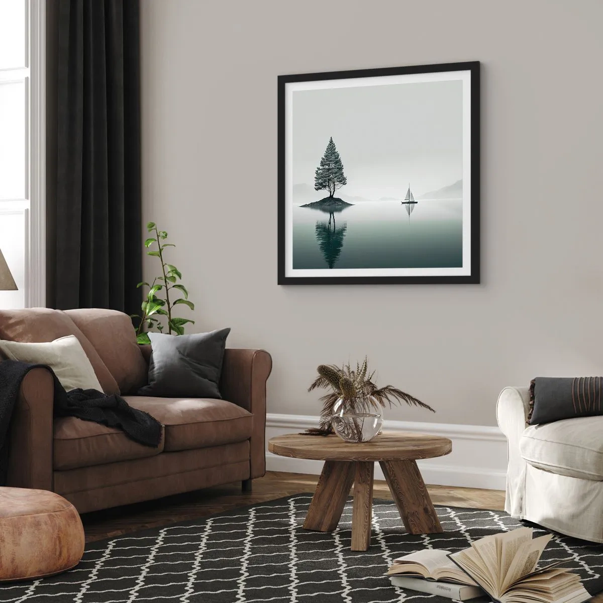 Plakat i sort ramme - En drøm - 30x30 cm