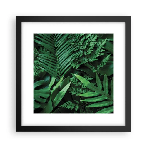 Plakat i sort ramme - Kranset i grønt - 30x30 cm