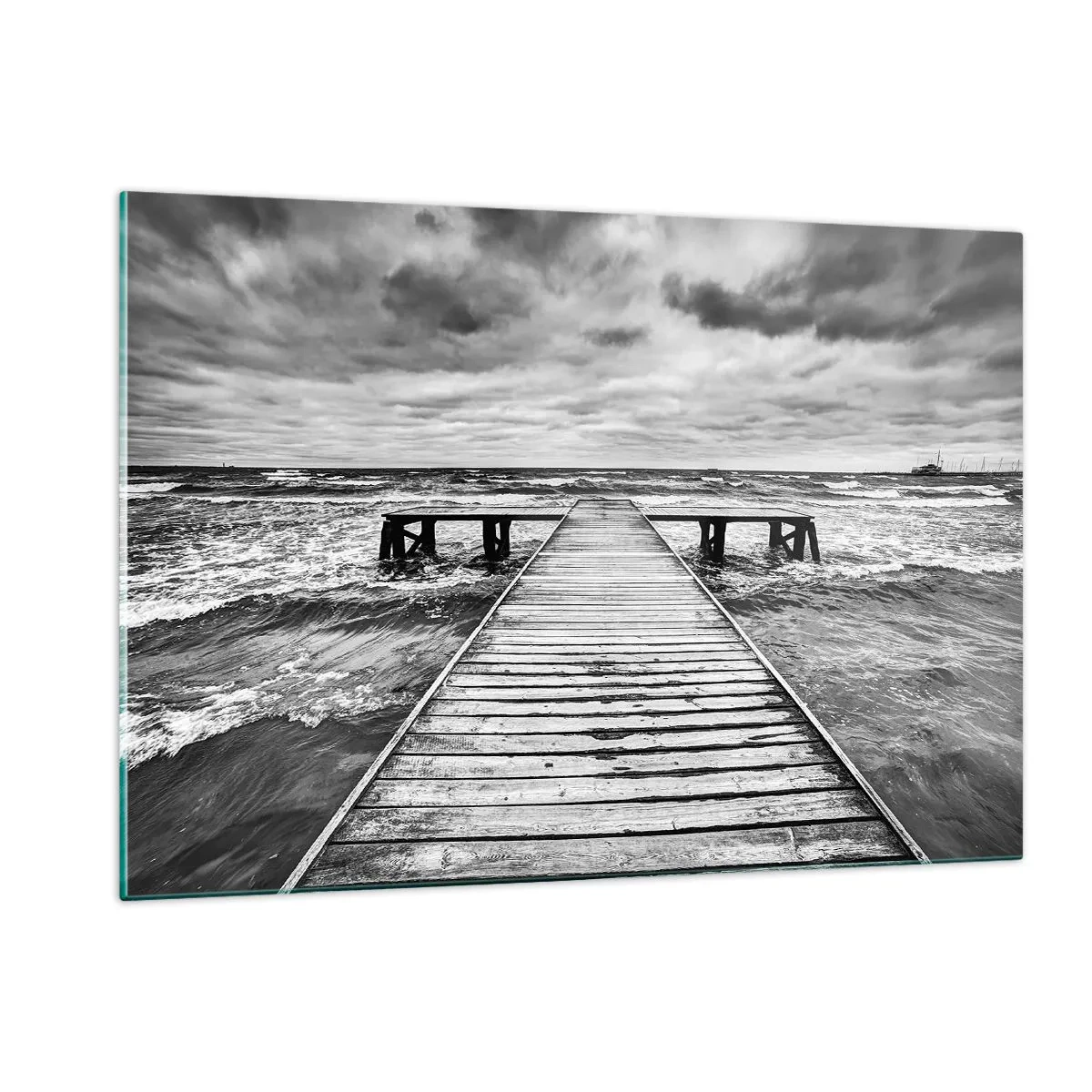 Billede på glas - Jeg venter på, at vinden blæser væk... - 120x80 cm