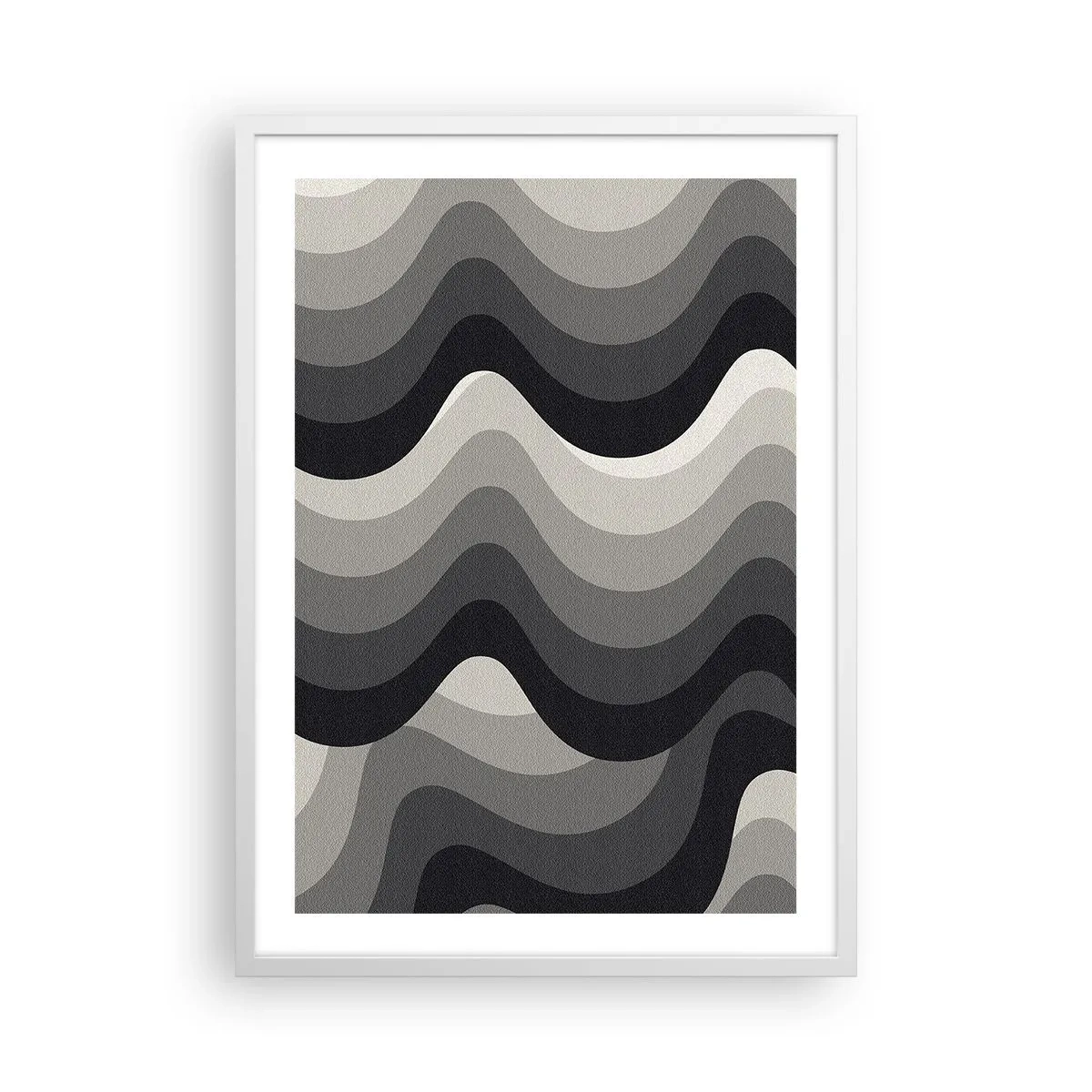 Plakat i hvid ramme - Bølge efter bølge - 50x70 cm