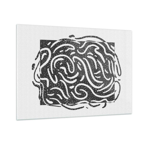 Billede på glas - Abstraktion: en dans af glæde - 100x70 cm