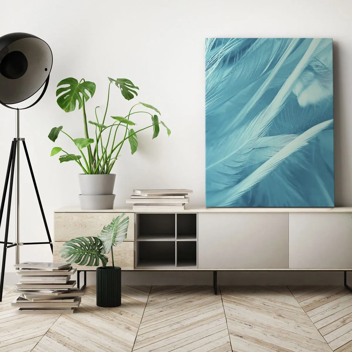 Lærredstryk - Billede på lærred - At drukne i fluff - 80x120 cm