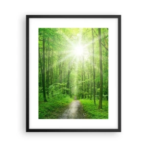 Plakat i sort ramme - Grøn katedral - 40x50 cm