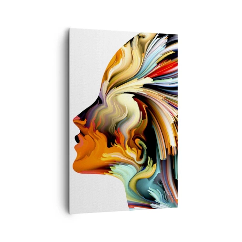 Lærredstryk - Billede på lærred - En eksplosion af fantasi - 80x120 cm