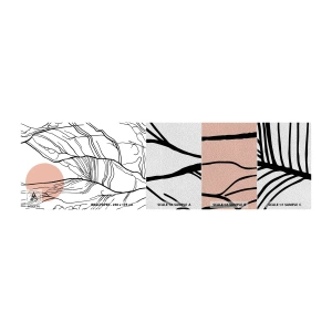 Prøve Fototapet Premium Sand - I et netværk af kviste - Abstraktion, Grafik, Design - 100x30 cm